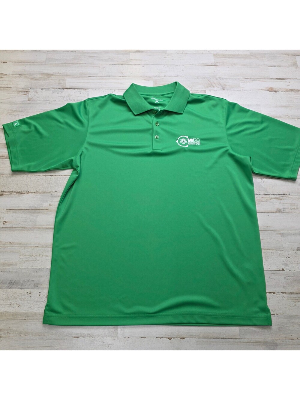 Antigua Waste Management Phoenix Open Golf Polo Shirt Men's L Green PGA Tourney